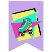 Roller Skate der 90er Happy Birthday aquamarin lil Wimpelkette (Erste Fahne)