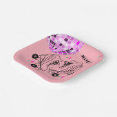 Roller Skate Derby Skaten Pink Disco Geburtstag Pappteller (Gewinkelt)