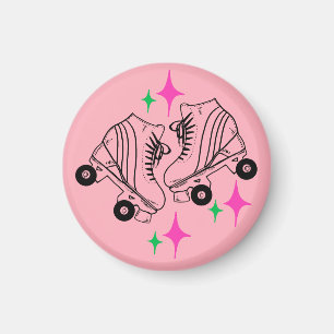 Roller Skate Derby Skaten Pink Geburtstagsparty Magnet