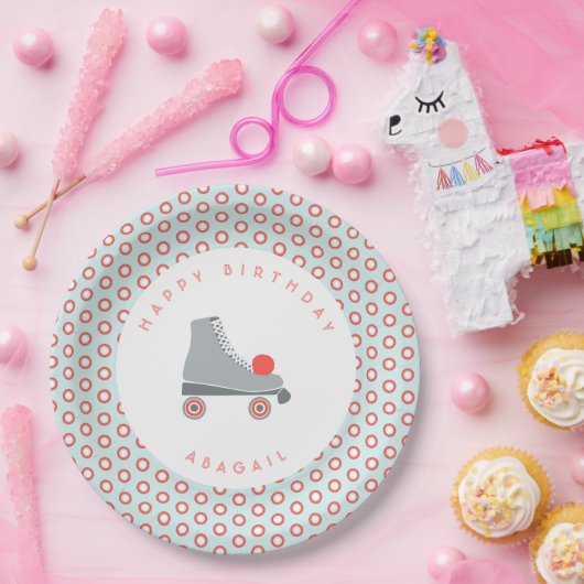 Roller Skate Dot Pappteller (Party)
