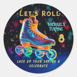 Roller-Skate, Drehmoment 8 Runder Aufkleber