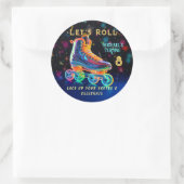 Roller-Skate, Drehmoment 8 Runder Aufkleber (Tasche)