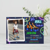 Roller Skate Einladung Foto Junge Sk8 Einladung (Stehend Vorderseite)