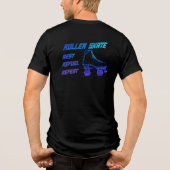 Roller Skate, Erholung, Kraftstoff, Wiederholung - Tri-Blend Shirt (Rückseite)