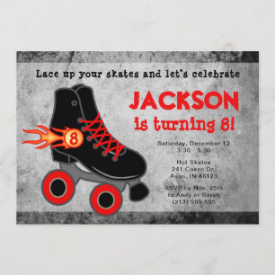 Roller Skate Extreme Boys Einladung zum Geburtstag