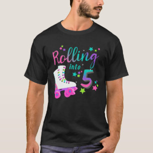 Roller Skate Geburtstag 5. 80er Outfit Dekaden Tei T-Shirt