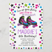 Roller Skate Geburtstag Einladung (Vorne/Hinten)