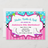 Roller Skate Geburtstag Einladung Skaten Party (Vorderseite)