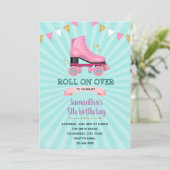 Roller-Skate-Geburtstagseinladung Einladung (Stehend Vorderseite)