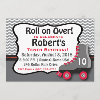 Roller Skate Geburtstagsparty Einladung