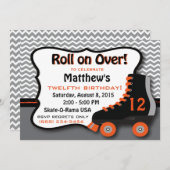 Roller Skate Geburtstagsparty Einladung (Vorne/Hinten)