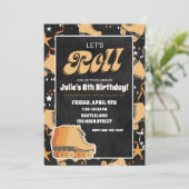 Roller Skate Geburtstagsparty Einladungen (Stehend Vorderseite)