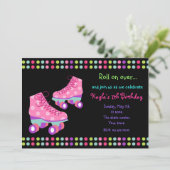 Roller Skate Geburtstagsparty Einladungen (Stehend Vorderseite)