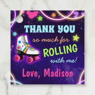 Roller Skate Geburtstagsparty Fvor Tags - Vielen D Geschenkanhänger