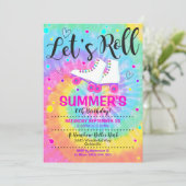 Roller Skate Gefärbte Krawatte Einladung Rollerska (Stehend Vorderseite)