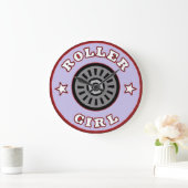 Roller-Skate-Girlandeklemme Große Wanduhr (Zuhause)