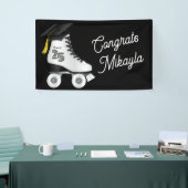 Roller Skate Graduation Party Skaten Rink Black Banner (Messeveranstaltung)