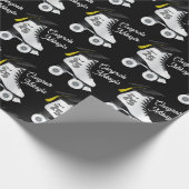 Roller Skate Graduation Party Skaten Rink Black Geschenkpapier (Ecke)