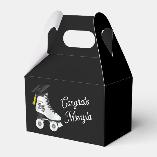 Roller Skate Graduation Party Skaten Rink Black Geschenkschachtel (Vorderseite)