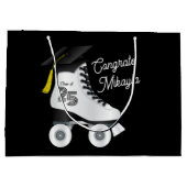 Roller Skate Graduation Party Skaten Rink Black Große Geschenktüte (Rückseite)