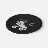 Roller Skate Graduation Party Skaten Rink Black Pappteller (Schrägansicht)