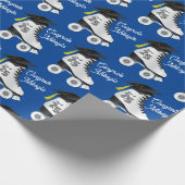 Roller Skate Graduation Party Skaten Rink Blue Geschenkpapier (Ecke)