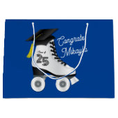 Roller Skate Graduation Party Skaten Rink Blue Große Geschenktüte (Vorderseite)