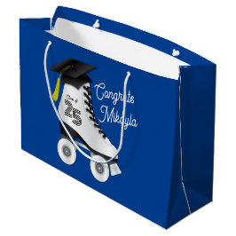 Roller Skate Graduation Party Skaten Rink Blue Große Geschenktüte