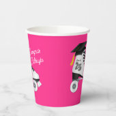 Roller Skate Graduation Party Skaten rosa Rosa Pappbecher (Links)
