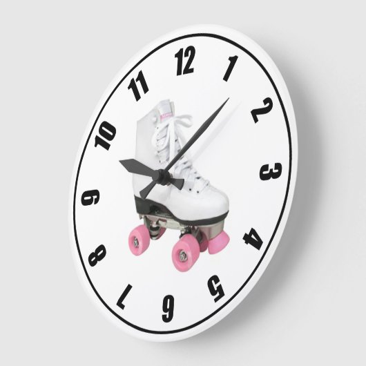 Roller-Skate Große Wanduhr (Winkel)