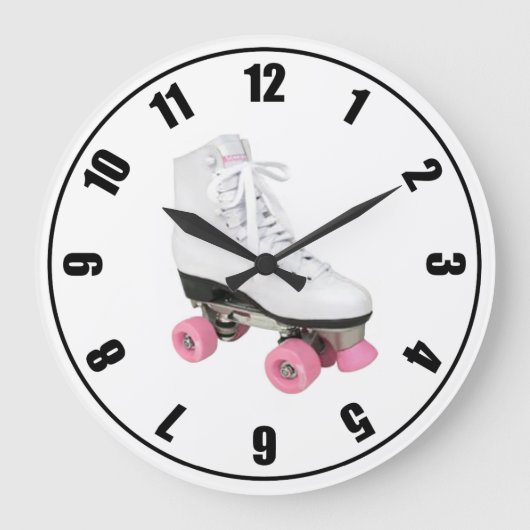 Roller-Skate Große Wanduhr (Vorderseite)