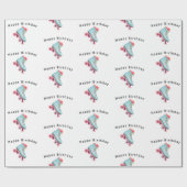 Roller Skate Happy Birthday Geschenkpapier (Flach)