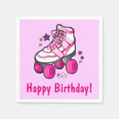 Roller Skate Happy Birthday Serviette (Vorderseite)