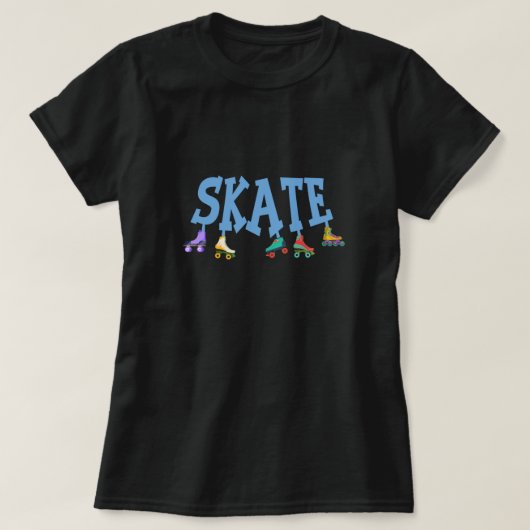 Roller-Skate Inline-Skaten-Rollerblading-Geschenk T-Shirt (Design vorne)