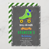 Roller-Skate-Junge-Party Einladung (Vorne/Hinten)