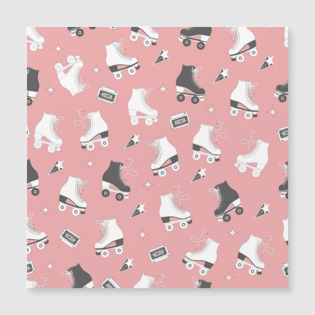 Roller Skate Kassettenmuster. Magnetkarte (Vorderseite)