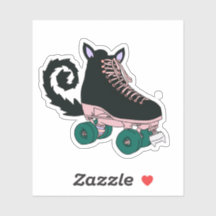 Roller-Skate-Katzenaufkleber