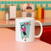 Roller Skate Kellnerin Kaffeetasse