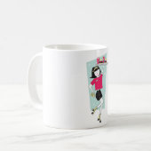 Roller Skate Kellnerin Kaffeetasse (Vorderseite Links)