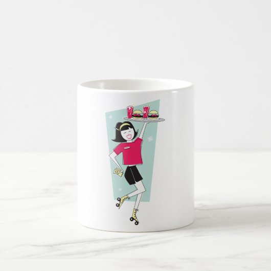 Roller Skate Kellnerin Kaffeetasse (Mittel)
