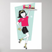 Roller Skate Kellnerin Poster (Vorne)