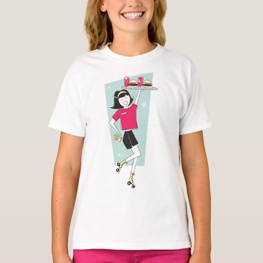Roller Skate Kellnerin T-Shirt (Vorderseite)