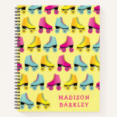 Roller Skate Kid's Niedliche Retro-Skaten Notizblock (Vorderseite)