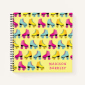 Roller Skate Kid's Niedliche Retro-Skaten Notizblock (Vorderseite)