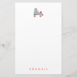Roller Skate - Korallen Briefpapier