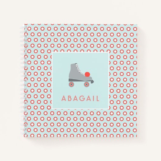 Roller Skate - Korallen Notizblock (Vorderseite)