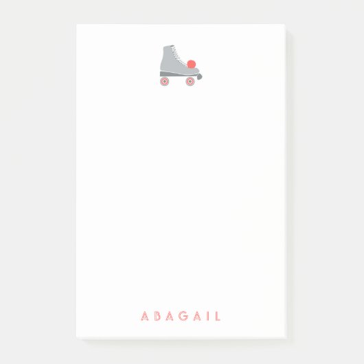 Roller Skate - Korallen Post-it Klebezettel (Vorderseite)