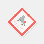 Roller Skate - Korallen Serviette (Ecke)