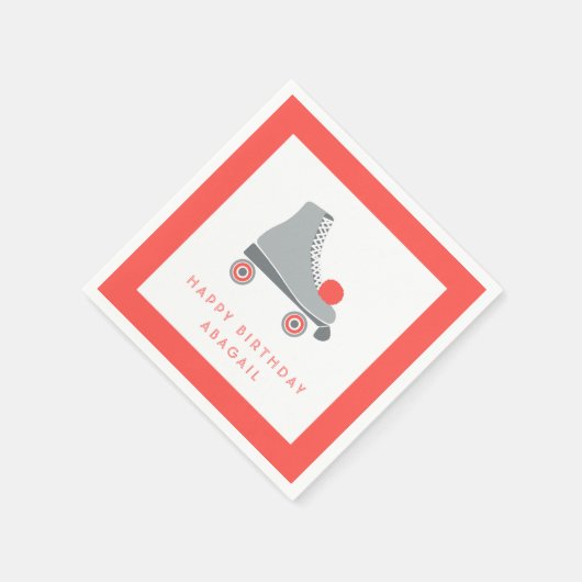 Roller Skate - Korallen Serviette (Ecke)