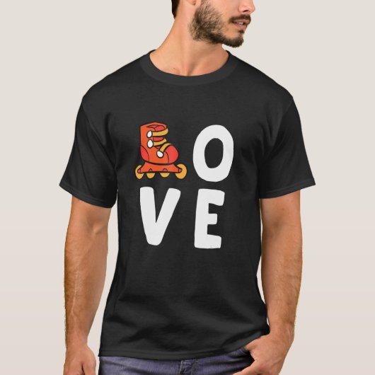 Roller-Skate Liebe Inline Skaten Roller Skaten T-Shirt (Vorderseite)